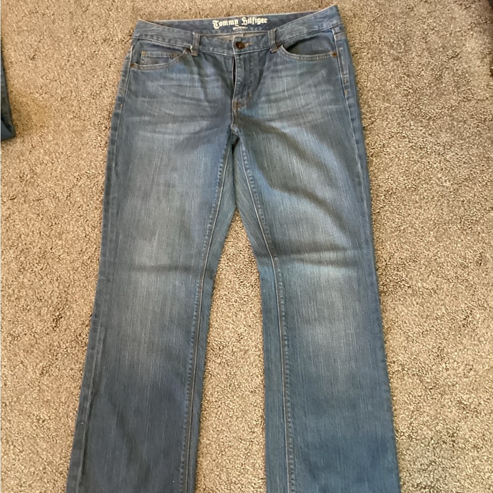 Tommy Hilfiger Women's Blue Boyfriend Boot Cut Jeans